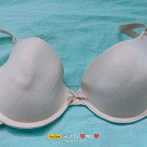 Baby Pink Padded And Underwired Bra