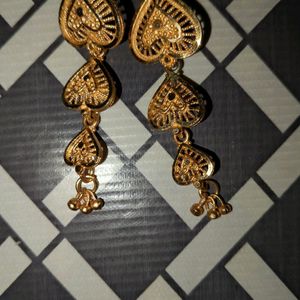 Golden Earrings 2 Pairs