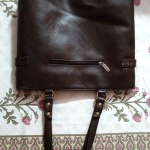 ESBEDA Tan Checked Pu Synthetic Material Handbag