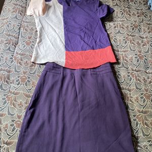 Beautiful Purple Skirt Top Set