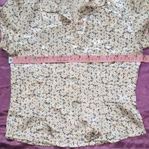 Gap Women Y2k Aesthetic Crop Satin Shirt