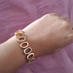 Rose Gold Stone Studded Bracelet