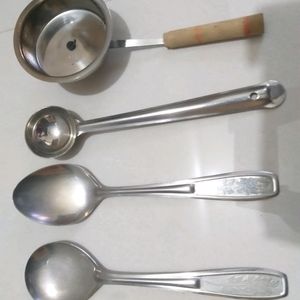 kitchen spoon combo steel, sansi, serving kanchi