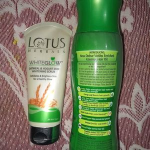 Dabur Vatika Oil with Lotus Whiteglow Scrub