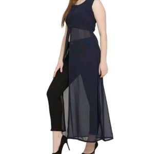 Frunt Cut Kurti Navy Blue Women