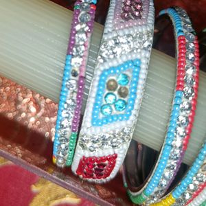 Metal Bangles gem stone