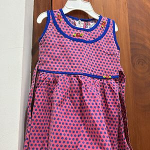 Baby Girl Frock Cotton Polka Dot