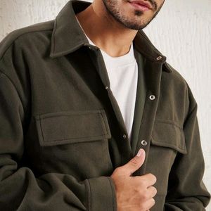 KHAKI POLAR FLEECE SHACKET COORD