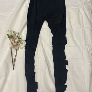 Chiffon Jegging Criss Cross Design