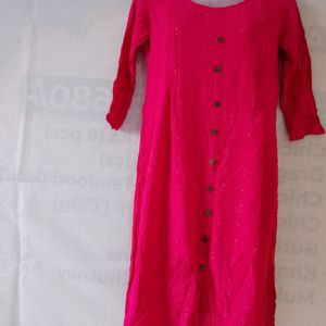 Pink Printed Kurti