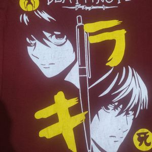 Death Note Anime Maroon Printed T-shirt👕Only Cash