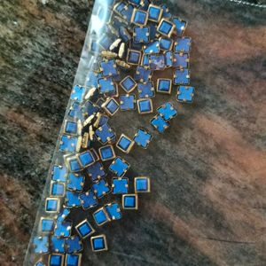 Blue Square Fitting/Kundan Stones Pack Of 100