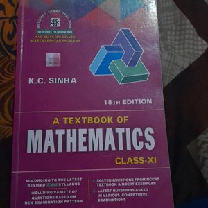 Kc Sinha Class 11 Mathematics English Medium Book