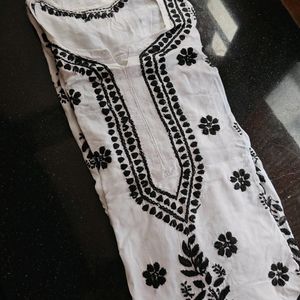 White Chikankari Kurti