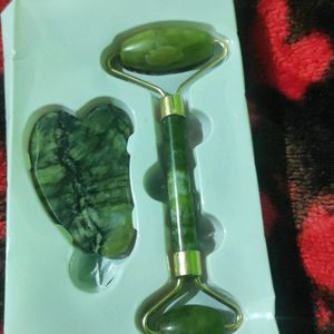 Facial Massager Jade Rollar With Gua Sha