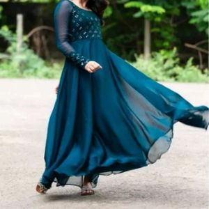 Blue Gown Kurti