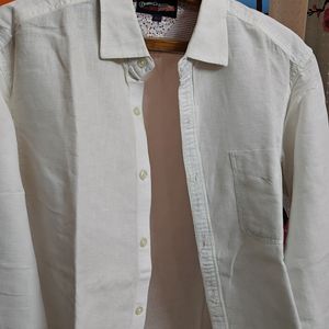 Brand New Looking White Linen Shirt