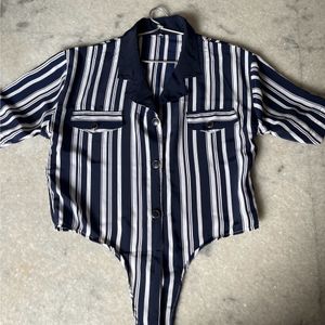 Blue And White Lining Shirt