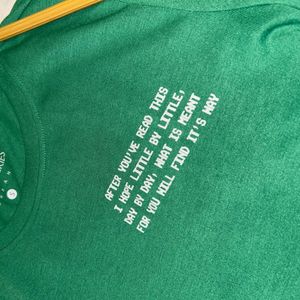 GREEN BABY TEE FOR WOMEN