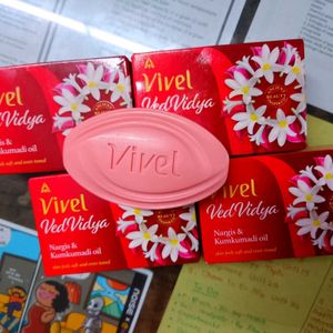 Soap Vivel Ved Vidya With Nargis & Kumkuadi Oil.