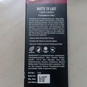 Nykaa Matte To Last