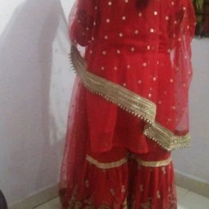 Bridal Garara Kurti With Dupatta