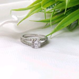 Hallmark Silver Solitaire Ring