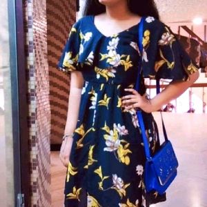 Branded Floral Print Dress