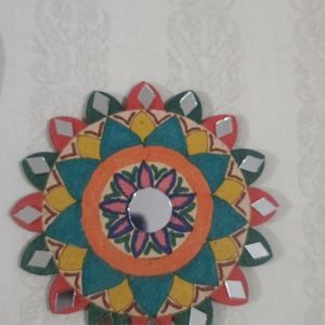 3 Wooden Rangoli Patch 4"