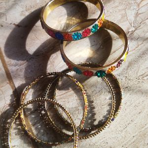 Two Colourful Bangle Set