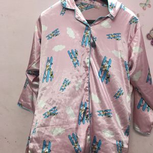 Pink Night Dress Shirt