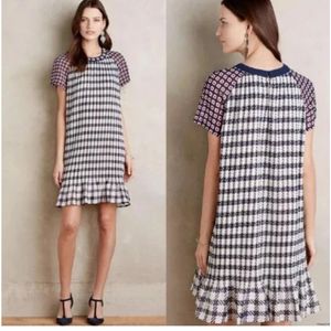 Shift Plaid Beaded Dress