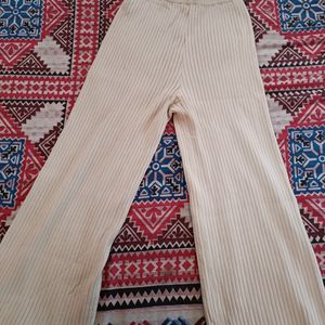 Elegant Beige Flared Pants