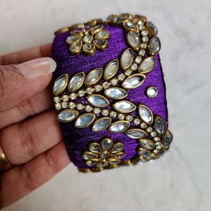 Purple Silk Thread Ethnic Kada