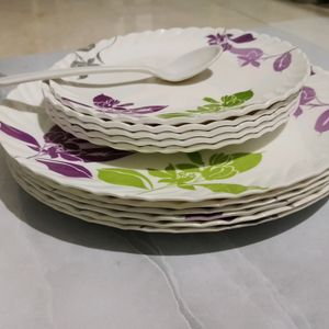 Round Dazzle Purple Dinner Set