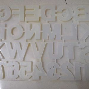 Alphabet Mould Resin Silicone Front Facing Numbers