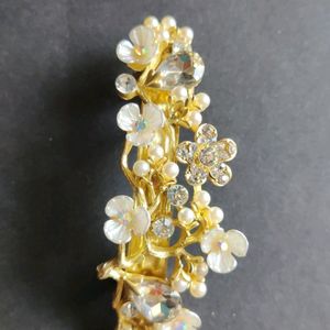 Pearl And Diamond Finished Hairpin