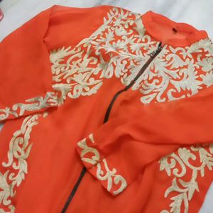 Georgett Kurti With Inner N Beautiful Embroidery