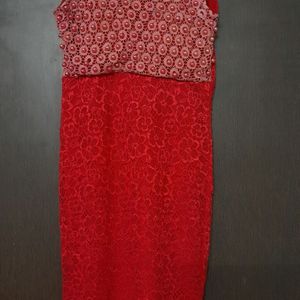 Red Beaded Dress