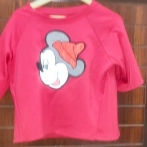 Red micky mouse top