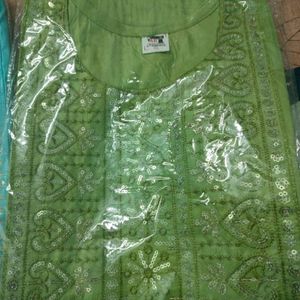 Two Combo Kurtas Blue & Green