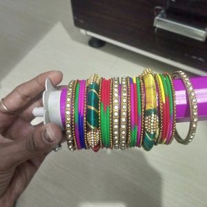 Navratri Special -Multi Colour Metal Thread Bangle