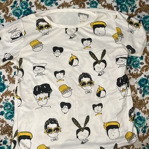 Cute Cartoon Printed Top