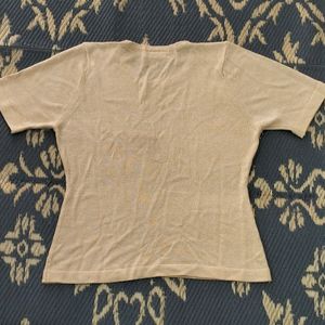 BHS golden Top With Metallic Thread