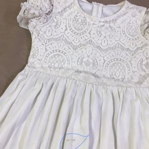 Offwhite Dress For Teenage Girls (Bust- 28/30)