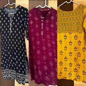 Combo Of 3 Women Kurta