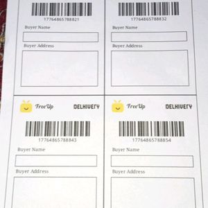 10 Free Up Non Sticky Colourful Shipping Labels.