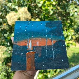 Rainlit Glow - Acrylic Canvas Painting