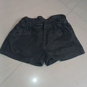 Black Shimmery Short