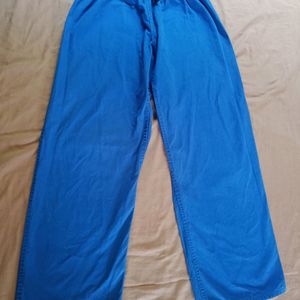 Women Regular Fit Blue Trouser